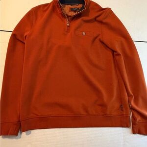 Ted Baker Men's Orange Zip-Up Sweater